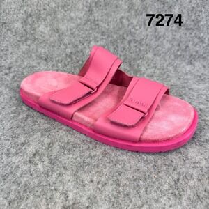 ZARA Pink Double Strap Slide Sandals Womens Size 36 US 6 Flat Casual Summer Shoe